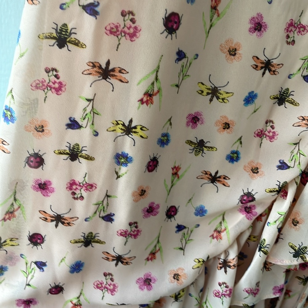 NWT Betsey Johnson Bug Garden wrap dress sz 10 - Picture 4 of 6